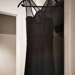 Sweetheart neckline black dress